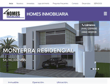 Tablet Screenshot of homesinmobiliaria.com